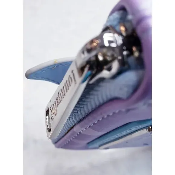 LOUNGEFLY X DISNEY FROZEN Princess Castle Zip Around Wallet Blue White Purple - Picture 13 of 15